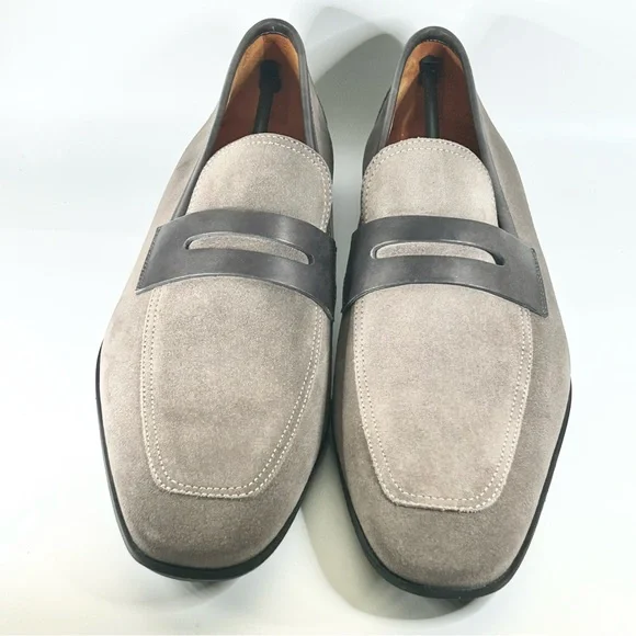 New Magnanni Vince Suede Penny Loafer Men's Size 10 - Picture 2 of 4